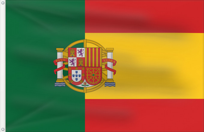 Drapeau, avec deux œillets métalliques et guindant renforcé : Iberia	Iberia flag	Ibérie	Iberien