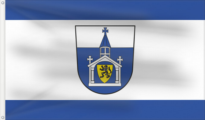 Drapeau, avec deux œillets métalliques et guindant renforcé : Inden	Beschreibung der Flagge  Blau-Weiß-Blau im Verhältnis 1 4 1 längsgestreift