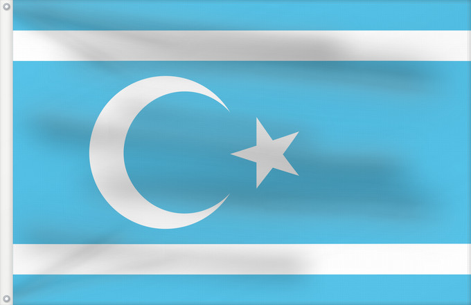 Drapeau, avec deux œillets métalliques et guindant renforcé : Iraq Turkmen FrontVEC	Iraq Turkmen Front	Front turkmène d'Irak	Frente Turcomano de Irak	Irakisch-Turkmenische Front	Fronte Turkmeno dell'Iraq