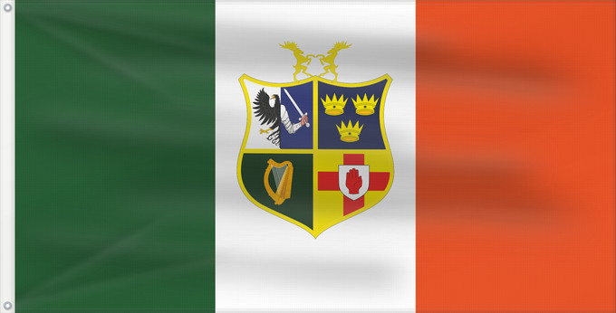 Drapeau, avec deux œillets métalliques et guindant renforcé : Ireland Ireland defaced with four provinces crest of Ireland
