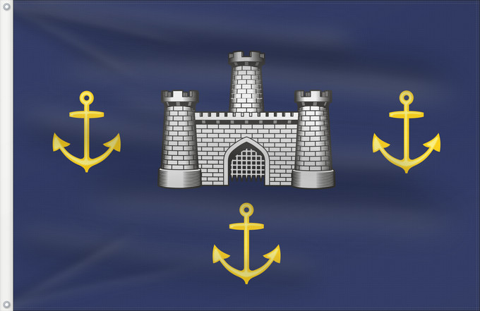 Drapeau, avec deux œillets métalliques et guindant renforcé : Isle of Wight Council	Isle of Wight
