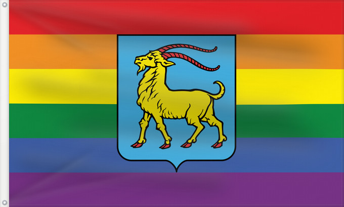 Drapeau, avec deux œillets métalliques et guindant renforcé : Istria Gay The rainbow flag LGBT pride flag of Istria Die Regenbogenfahne LGBT Stolz-Flagge Istriens Arcobaleno la bandiera dell orgoglio LGBT dell Istria Istarska dugina zastava zastava ponosa LGBT-a