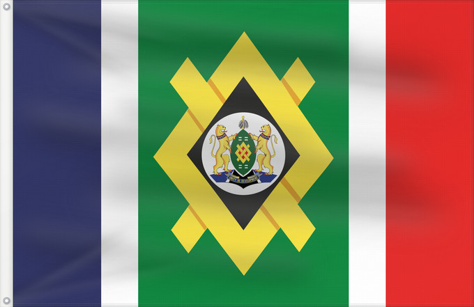 Drapeau, avec deux œillets métalliques et guindant renforcé : Johannesburg, South Africa	Johannesburg