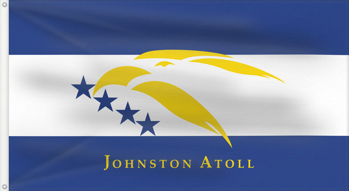Drapeau, avec deux œillets métalliques et guindant renforcé : Johnston Atoll local Unofficial flag of Johnston Atoll No oficial del Atolón Johnston