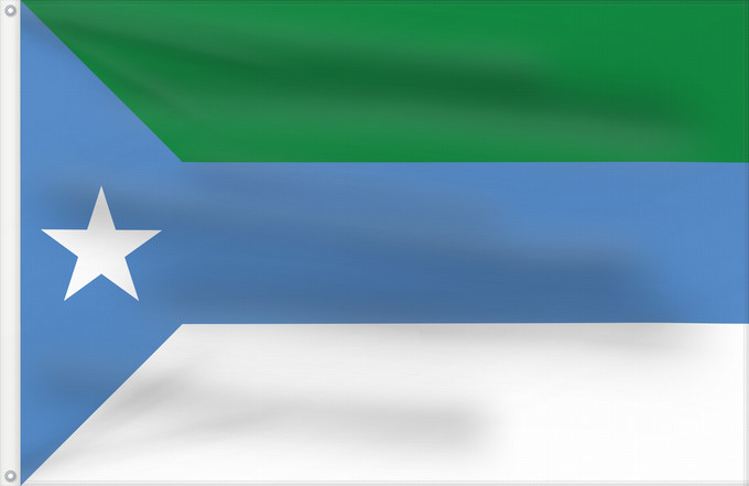 Drapeau, avec deux œillets métalliques et guindant renforcé : Jubaland  Somalia	Jubaland state in Somalia	Jubaland