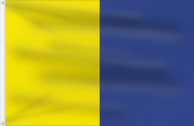 Drapeau, avec deux œillets métalliques et guindant renforcé : Kilo	A   version of the Kilo Nautical Signal Flag