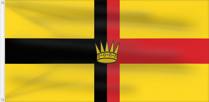Drapeau, avec deux œillets métalliques et guindant renforcé : Sarawak  1870–1946, 1963–1973	Kingdom of Sarawak  1870–1946  and the State of Sarawak  1963–1973	Sarawak (1870–1946, 1963–1973)