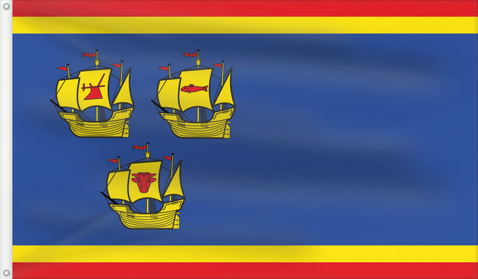 Drapeau, avec deux œillets métalliques et guindant renforcé : Kreis Nordfriesland	Nordfriesland	Districtului german Nordfriesland
