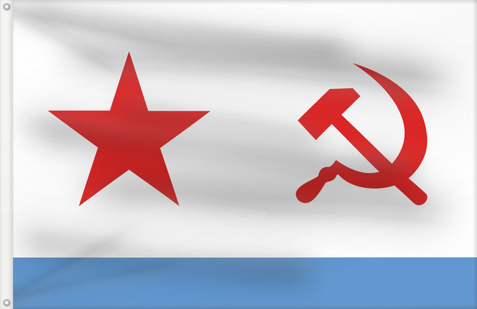Drapeau, avec deux œillets métalliques et guindant renforcé : Kvvmku	Soviet Navy