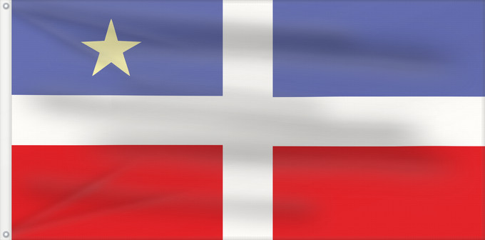 Drapeau, avec deux œillets métalliques et guindant renforcé : Lares 1956 The Lares Flag adopted by the municipality of Lares in 1956. Based on photographs and written descriptions of the flag Lares (1956)