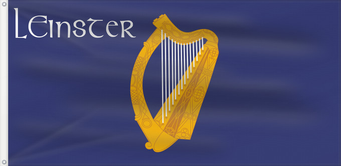 Drapeau, avec deux œillets métalliques et guindant renforcé : Leinster Rugby