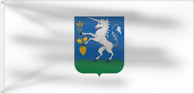 Drapeau, avec deux œillets métalliques et guindant renforcé : Lengyeltóti