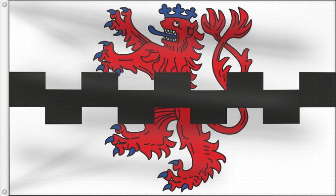 Drapeau, avec deux œillets métalliques et guindant renforcé : Leverkusen City of Leverkusen Ville de Leverkusen Stadt Leverkusen Beschreibung des Wappens Die Stadt führt als Wappen einen zwiegeschwänzten blaugekrönten