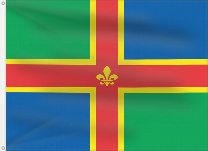 Drapeau, avec deux œillets métalliques et guindant renforcé : Lincolnshire