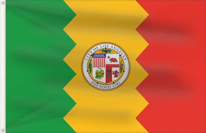 Flag, with two metal eyelets and reinforced hoist: Los Angeles, California Los Angeles, Californie Los Ángeles, California Los Angeles, Kalifornien
