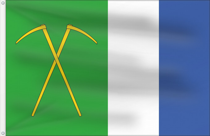Drapeau, avec deux œillets métalliques et guindant renforcé : Loucna nad Desnou CZ