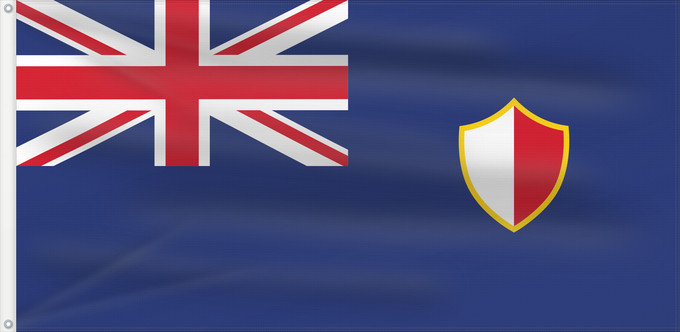 Drapeau, avec deux œillets métalliques et guindant renforcé : Malta  1923–1943	State Ensign of Malta from 1923 to 1943	Malte - Pavillon d'État (1923-1943)	Malta - Bandera de Estado (1923-1943)	Malta - Staatsflagge (1923-1943)	Malta - Insegna di Stato (1923-1943)