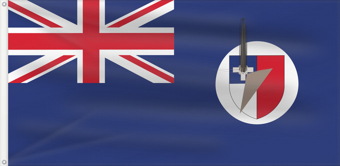 Drapeau, avec deux œillets métalliques et guindant renforcé : Malta  1943–1964	Malta from 1943 to 1964	Malta (1943–1964)