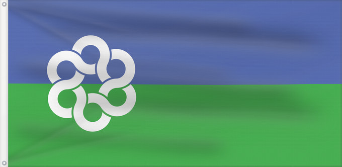 Drapeau, avec deux œillets métalliques et guindant renforcé : Metropolitan Toronto, Canada  1954–1998	Former region of Metropolitan Toronto  1954-1998	Metropolitan Toronto (1954–1998)
