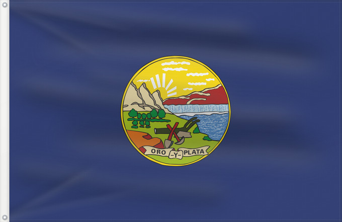 Drapeau, avec deux œillets métalliques et guindant renforcé : Montana 1905-1981 Montana, 1905—1981