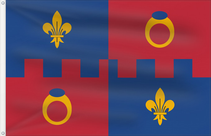 Bandiera, con due occhielli metallici e lato dell'asta rinforzato: Montgomery County, Maryland	Comté de Montgomery, Maryland	Condado de Montgomery, Maryland	Contea di Montgomery, Maryland