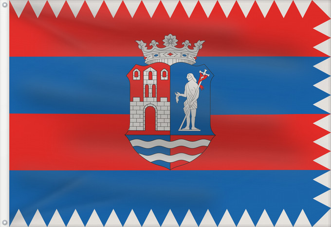 Drapeau, avec deux œillets métalliques et guindant renforcé : Mosonmagyaróvár