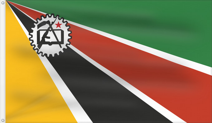 Drapeau, avec deux œillets métalliques et guindant renforcé : Mozambique 1975-1983 Moçambique 1975-1983