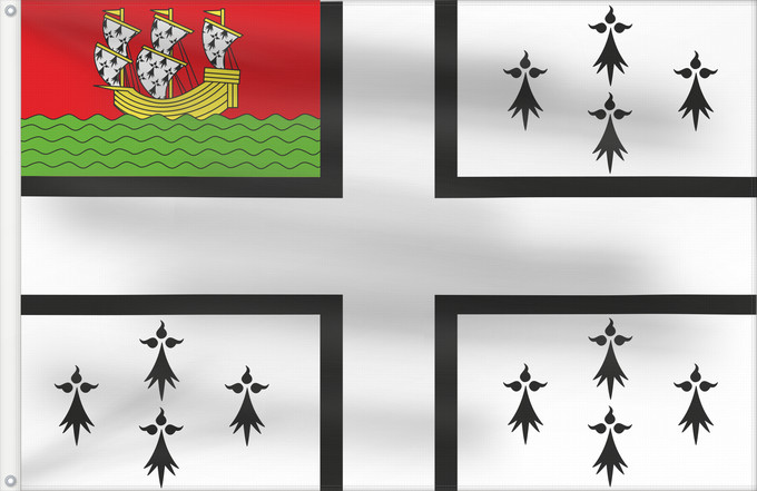 Drapeau, avec deux œillets métalliques et guindant renforcé : Nantes	City of Nantes, France	Ville de Nantes, France