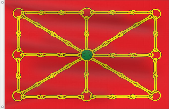 Drapeau, avec deux œillets métalliques et guindant renforcé : Navarra	Navarre	Banniel Navarra	Nafarroako bandera