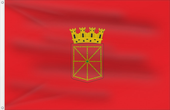 Drapeau, avec deux œillets métalliques et guindant renforcé : Navarra  1931-1937	Navarre (1931-1937)	Navarra con corona mural en el escudo	Navarra (1931-1937)