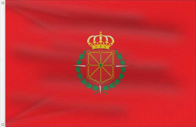 Drapeau, avec deux œillets métalliques et guindant renforcé : Navarra  1937-1981	Navarre (1937-1981)	Navarra con la cruz Laureada de San Fernando en el escudo	Navarra (1937-1981)