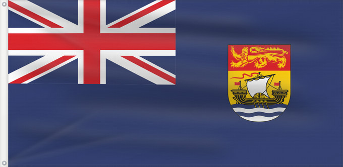 Drapeau, avec deux œillets métalliques et guindant renforcé : New Brunswick-1950-Blue	Based on Image Flag of the United Kingdom
