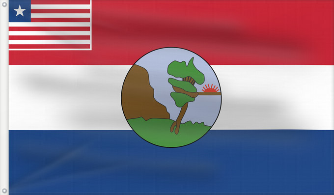 Drapeau, avec deux œillets métalliques et guindant renforcé : Nimba County Liberian County of Nimba Comté de Nimba Condado de Nimba Contea di Nimba