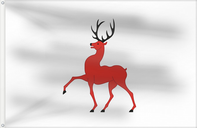 Drapeau, avec deux œillets métalliques et guindant renforcé : Nizhny Novgorod Region  simplified	The deer in an element from the Flag of Nizhny Novgorod Oblast	Nijni Novgorod (simplifié)	Nizhni Nóvgorod (simplificado)	Nischni Nowgorod (vereinfacht)	Nizhny Novgorod (semplificato)	Олень - элемент Флага Нижегородской о