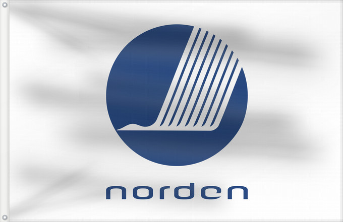Drapeau, avec deux œillets métalliques et guindant renforcé : Nordic Council	Nordic Council  current version	Conseil nordique (version actuelle)	Consejo Nórdico (versión actual)	Nordischer Rat (aktuelle Version)	Consiglio Nordico (versione attuale)