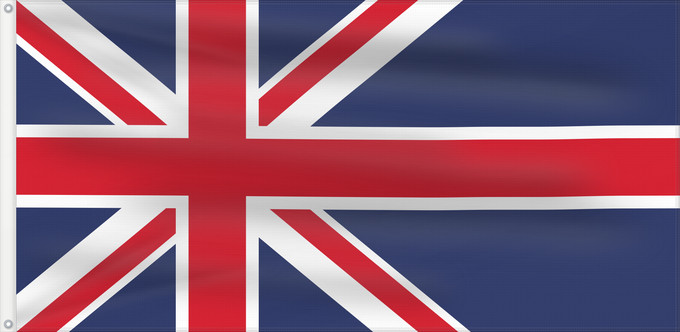 Drapeau, avec deux œillets métalliques et guindant renforcé : Nordic flag of the United Kingdom  Proposal	One idea for a Nordic Cross form of the Union Jack flag of the United Kingdom