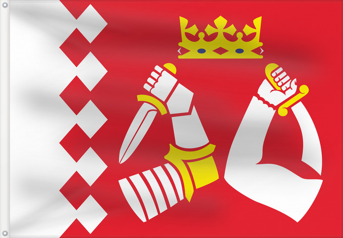 Drapeau, avec deux œillets métalliques et guindant renforcé : North karelia North Karelia Pohjois-Karjalan Norra Karelens