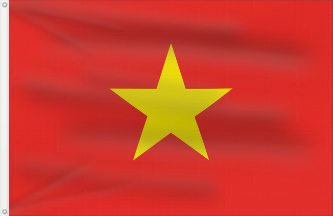Drapeau, avec deux œillets métalliques et guindant renforcé : North Vietnam 1955–1975
