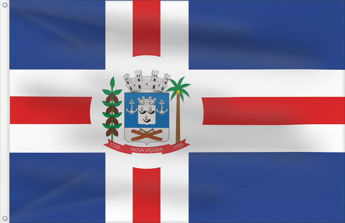 Drapeau, avec deux œillets métalliques et guindant renforcé : Nova Viçosa - BA	Nova Viçosa  Bahia  municipality	Nova Viçosa	Município de Nova Viçosa  Bahia