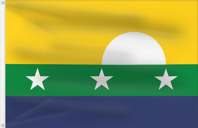 Drapeau, avec deux œillets métalliques et guindant renforcé : Nueva Esparta	Nueva Esparta, integrante de Venezuela