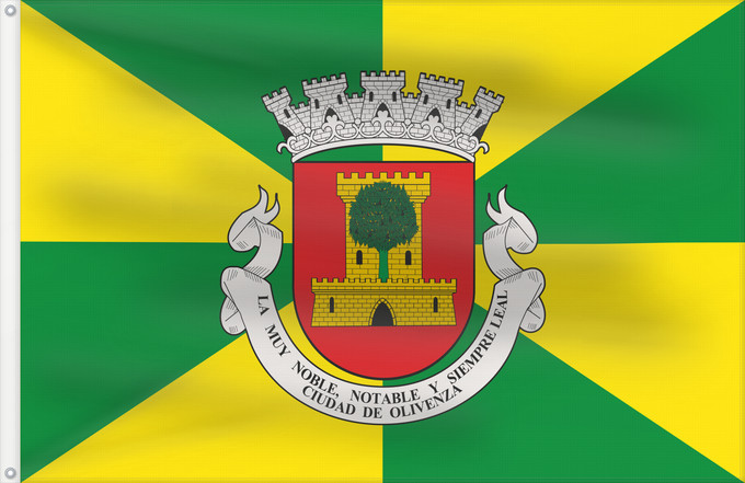 Drapeau, avec deux œillets métalliques et guindant renforcé : Olivenza
