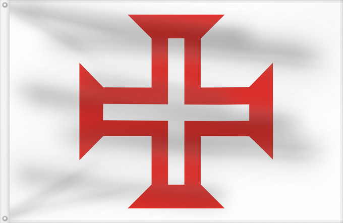 Drapeau, avec deux œillets métalliques et guindant renforcé : Order of Christ	Portuguese Order of Christ	Ordre du Christ	Orden de Cristo	Orden Christi	Ordine di Cristo	Ordem de Cristo
