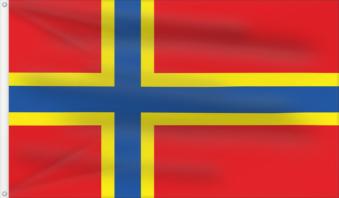 Drapeau, avec deux œillets métalliques et guindant renforcé : Orkney county	The county en flag of Orkney