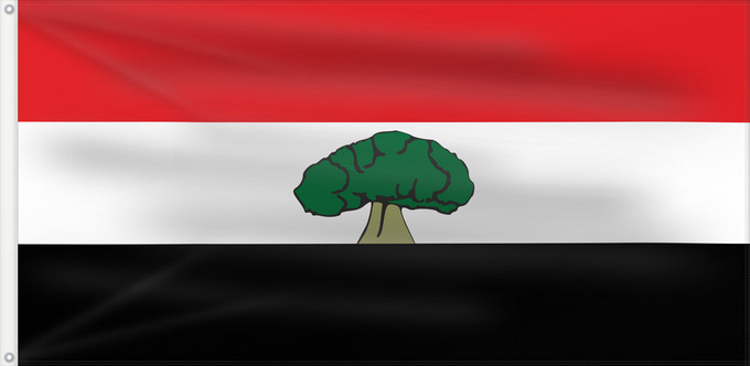 Drapeau, avec deux œillets métalliques et guindant renforcé : Oromia Region Oromia Region of Ethiopia Région Oromia Región de Oromía Oromia-Region Regione di Oromia