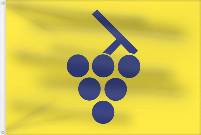Drapeau, avec deux œillets métalliques et guindant renforcé : Overijse vlag	Gemeentevlag Overijse