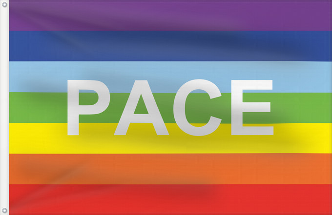 Drapeau, avec deux œillets métalliques et guindant renforcé : PACE