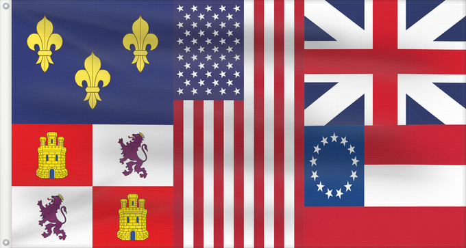Flag, with two metal eyelets and reinforced hoist: Pensacola	Pensacola, Florida