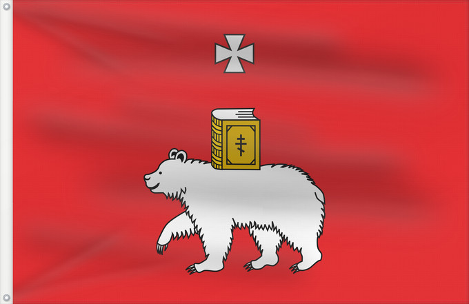 Drapeau, avec deux œillets métalliques et guindant renforcé : Perm