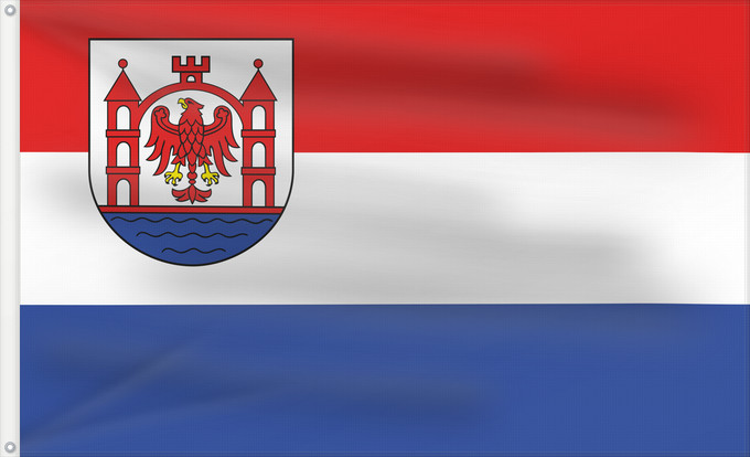 Drapeau, avec deux œillets métalliques et guindant renforcé : POL Drawsko Pomorskie Drawsko Pomorskie, Poland Miasta Drawsko Pomorskie, zachodniopomorskie