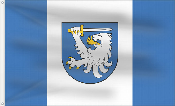 Drapeau, avec deux œillets métalliques et guindant renforcé : POL gmina Gorlice Gmina Gorlice Gminy Gorlice